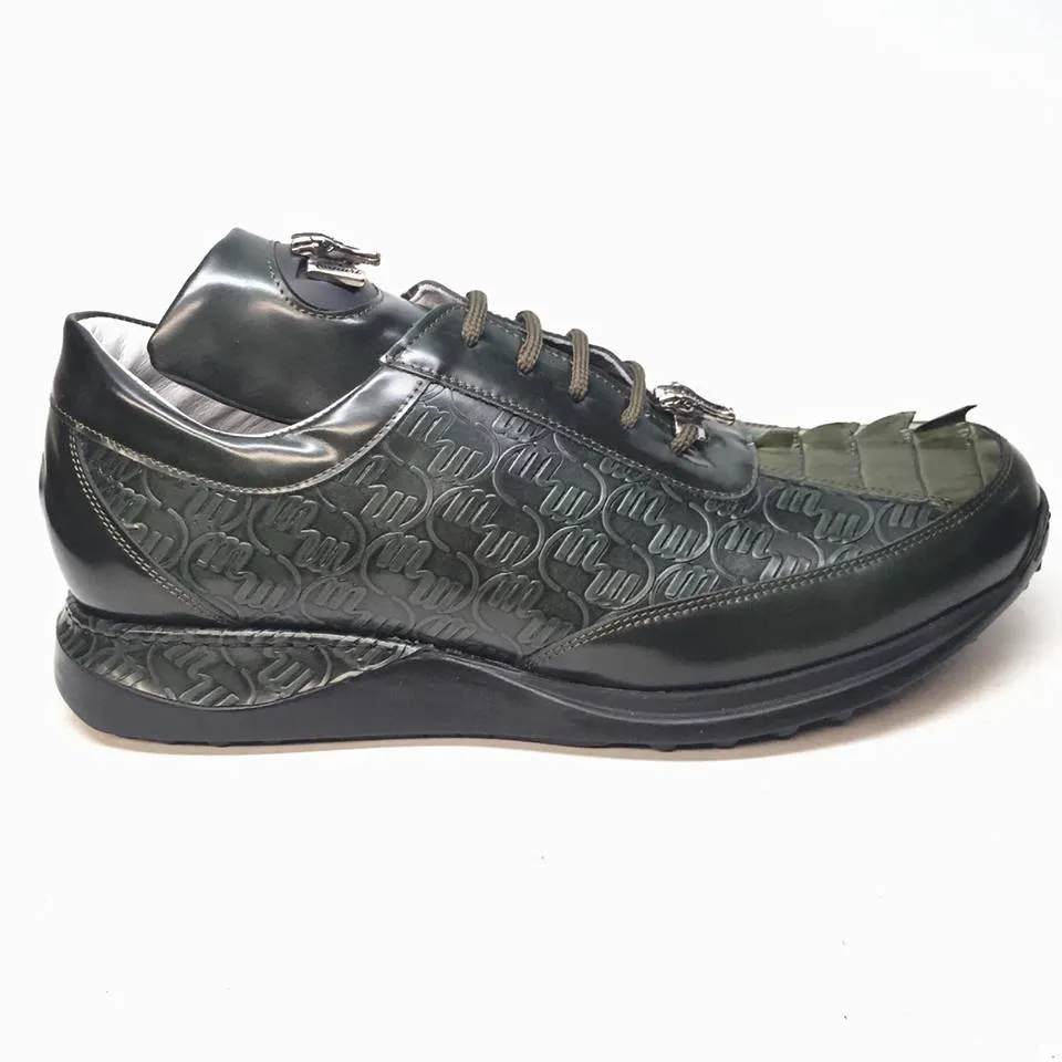 Mauri 8514 Crocodile Tail/Calf Lace Up Sneakers