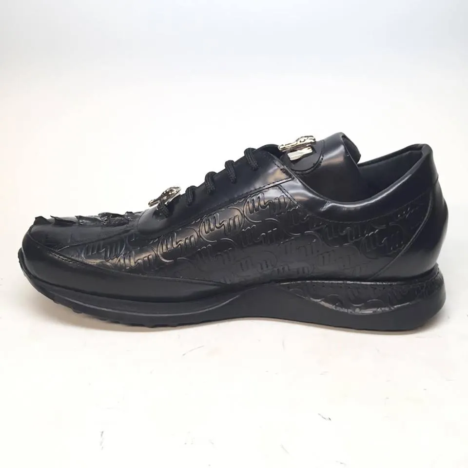 Mauri 8514 Crocodile Tail/Calf Lace Up Sneakers