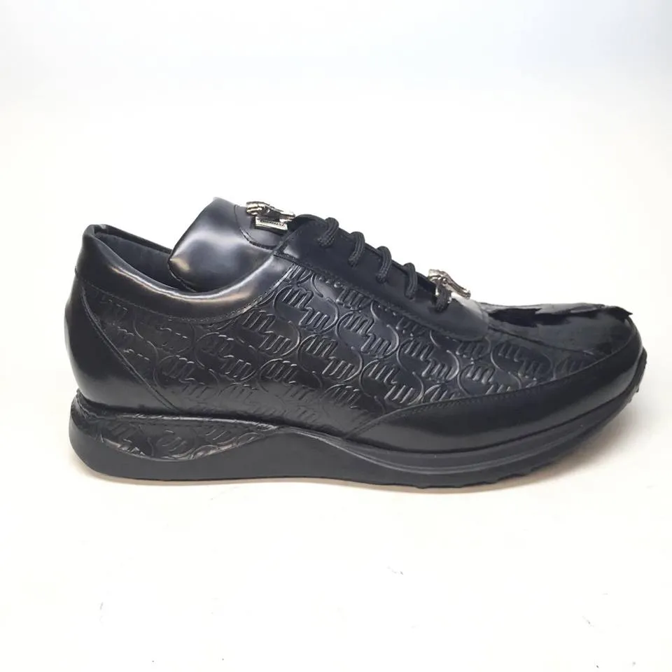 Mauri 8514 Crocodile Tail/Calf Lace Up Sneakers
