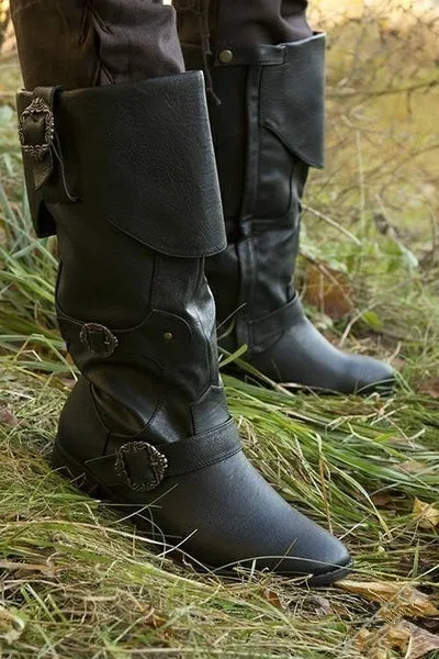 Medieval Men's Vintage Cuffed Pirate Boots