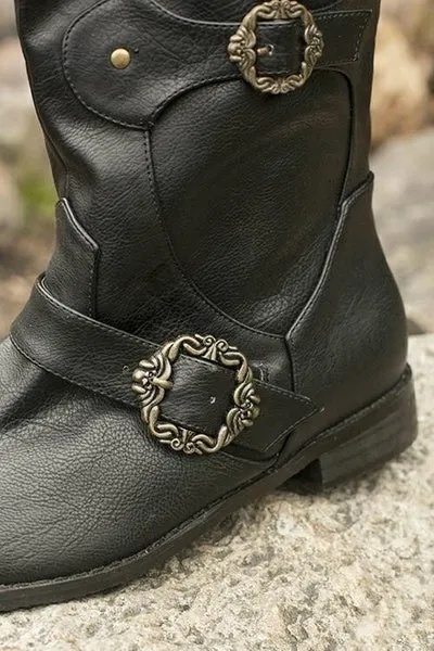 Medieval Men's Vintage Cuffed Pirate Boots