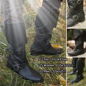 Medieval Men's Vintage Cuffed Pirate Boots