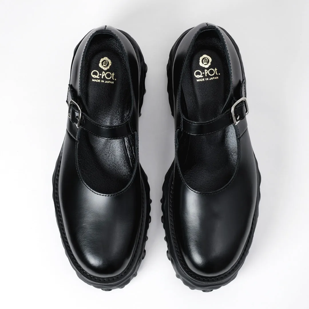 Melting Chocolate Leather Mary Jane (Black)【Japan Jewelry】
