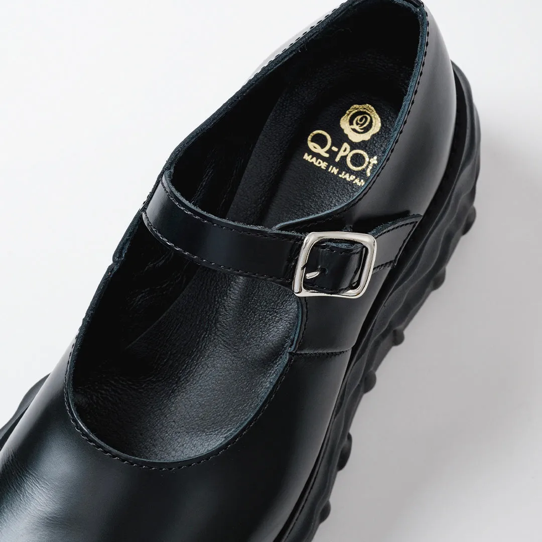 Melting Chocolate Leather Mary Jane (Black)【Japan Jewelry】