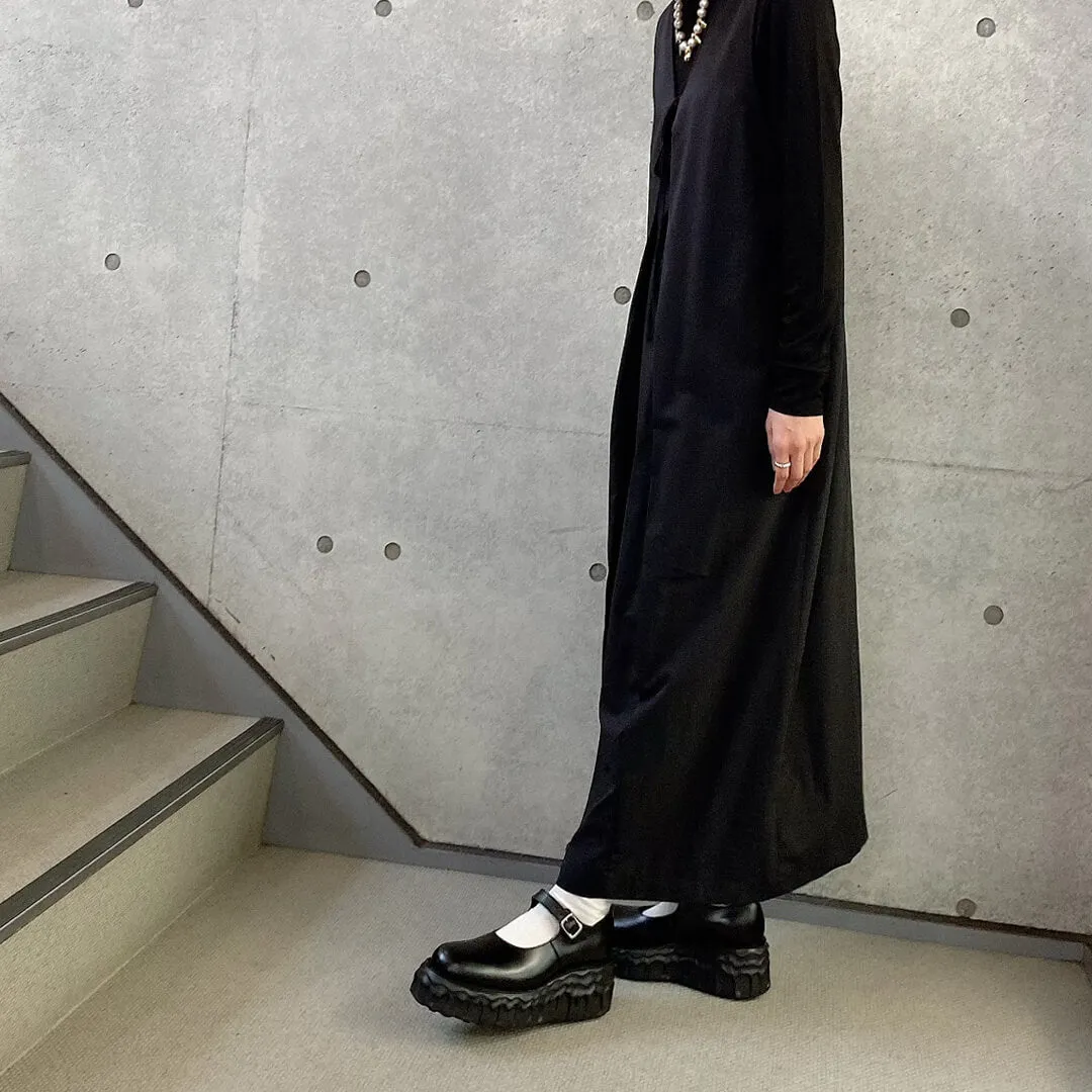 Melting Chocolate Leather Mary Jane (Black)【Japan Jewelry】
