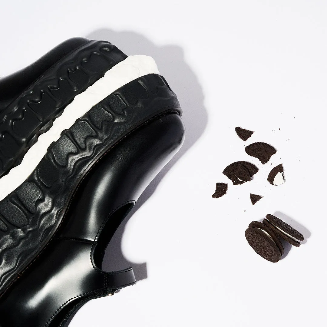 Melting Chocolate Leather Mary Jane (Black)【Japan Jewelry】