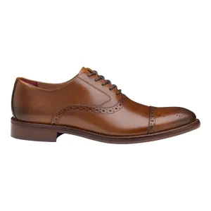 MEN'S JOHNSTON & MURPHY CONARD 2.0 CAP TOE | TAN FULL GRAIN