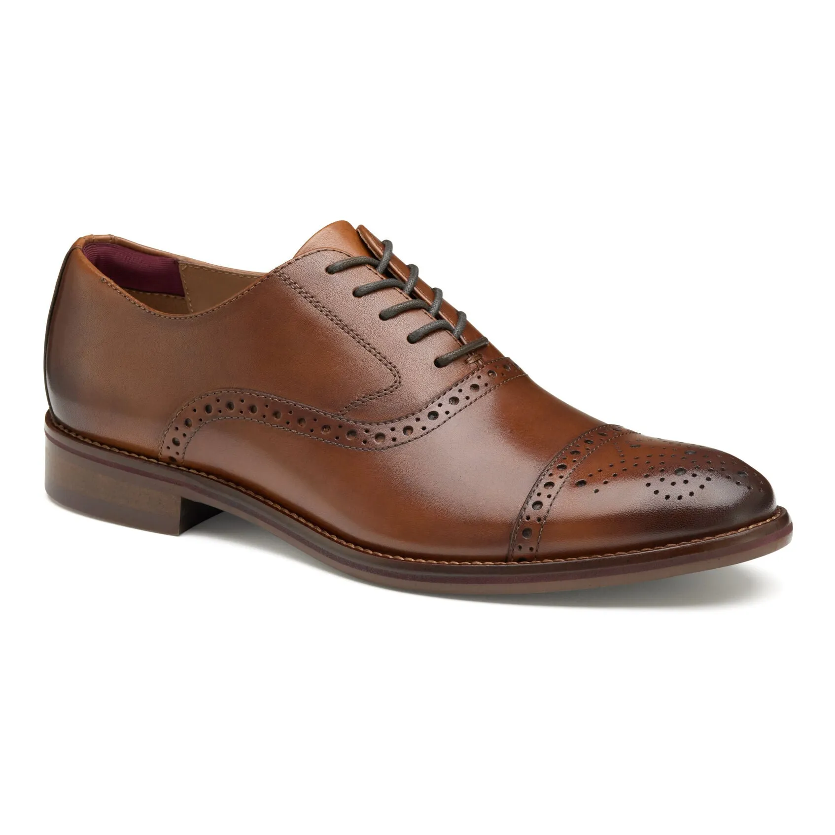 MEN'S JOHNSTON & MURPHY CONARD 2.0 CAP TOE | TAN FULL GRAIN