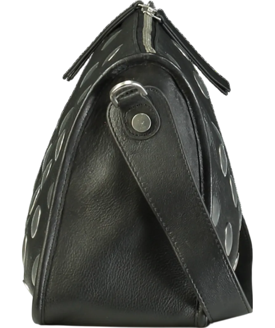 Mint Velvet Black Leather Studded Bag