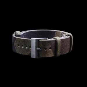 NAT2 Leather Watch Strap, Camo Grigio