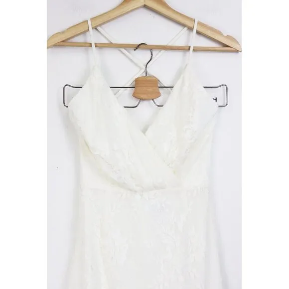 NBD Marilyn Embroidered Floral Lace Up Mini Dress