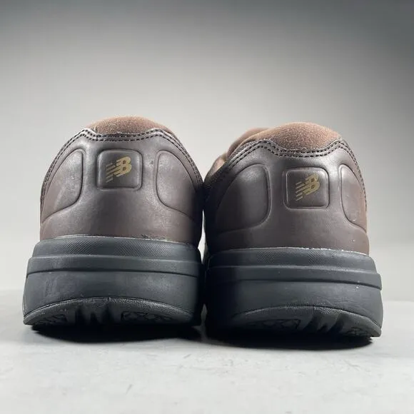 New Balance 813 Men Size 13 2E Brown Leather Walking Shoe Casual Sneaker Lace Up