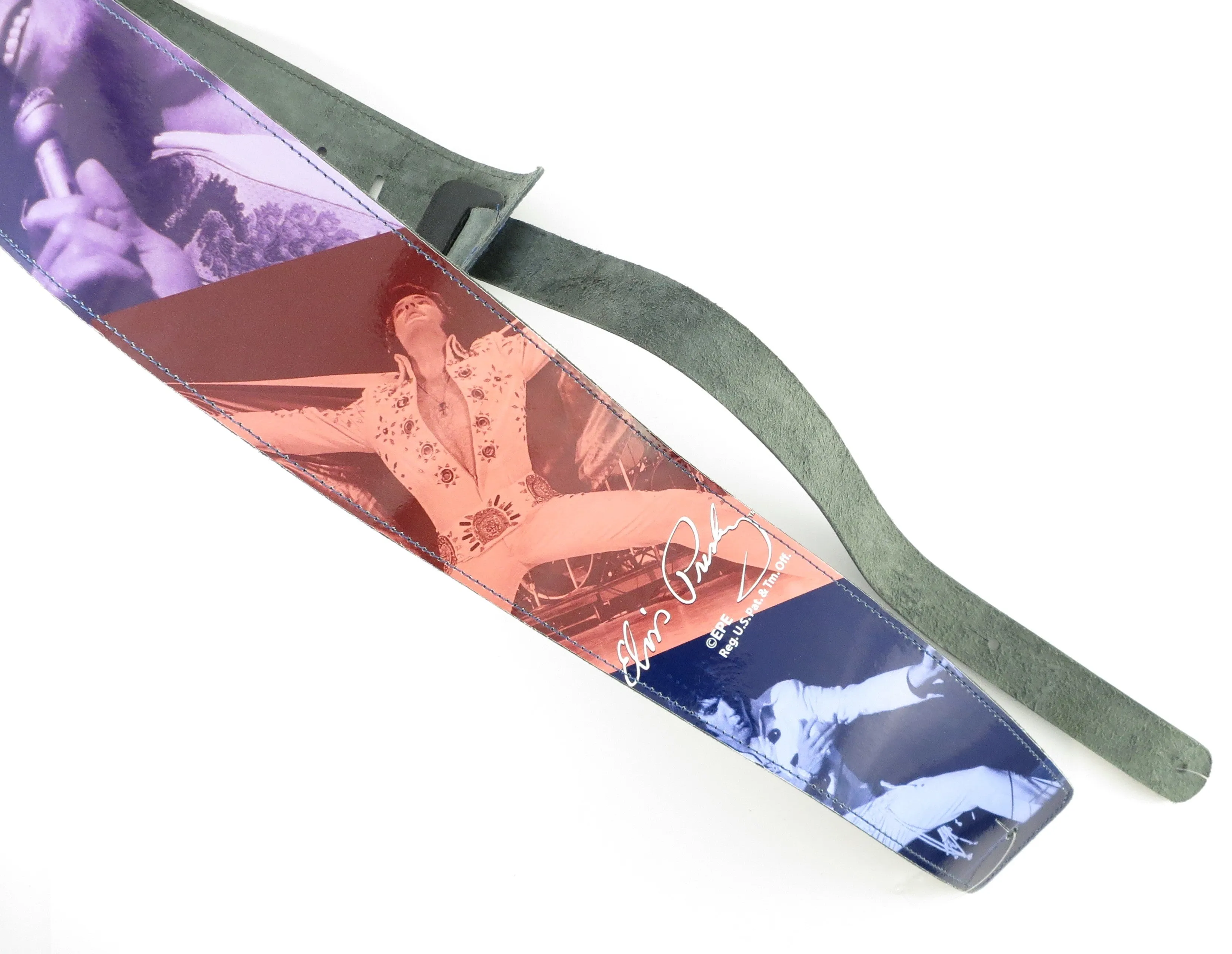 Perri's P35EPV Leather Guitar Strap, Elvis Presley