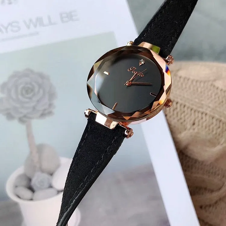 Personality Leather Strap Women's Watch
