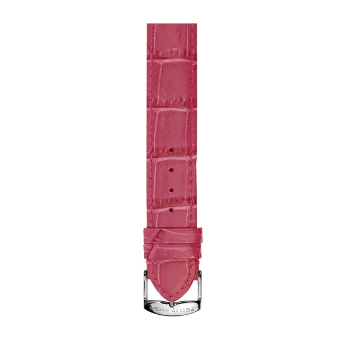 PHILIP STEIN Signature D.Pink Alligator-print Strap Size 1