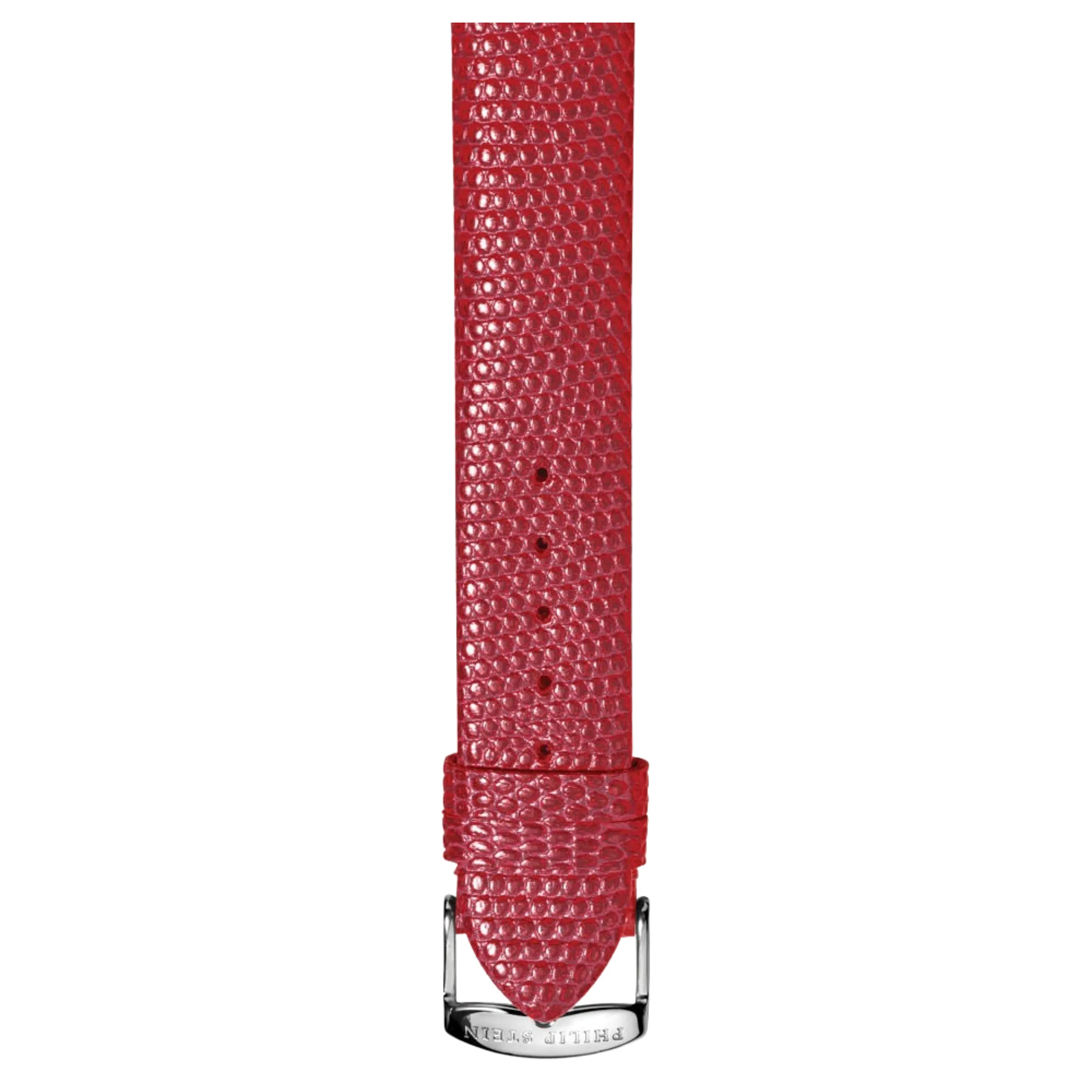 PHILIP STEIN Signature Red Lizard-print Strap Size 1