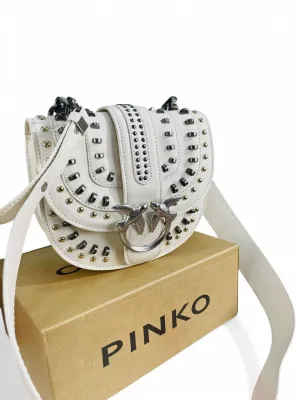 Pinko Love Bag Saddle Studded Edition – White (20*18)