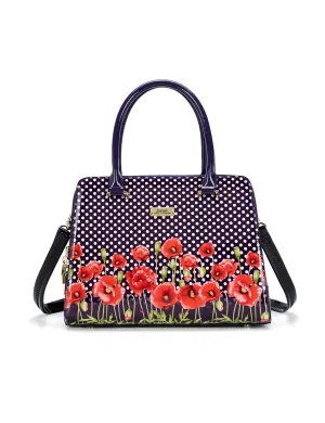 POPPY LEATHER GRIP HANDLE BAG-SN79-0343- SALE
