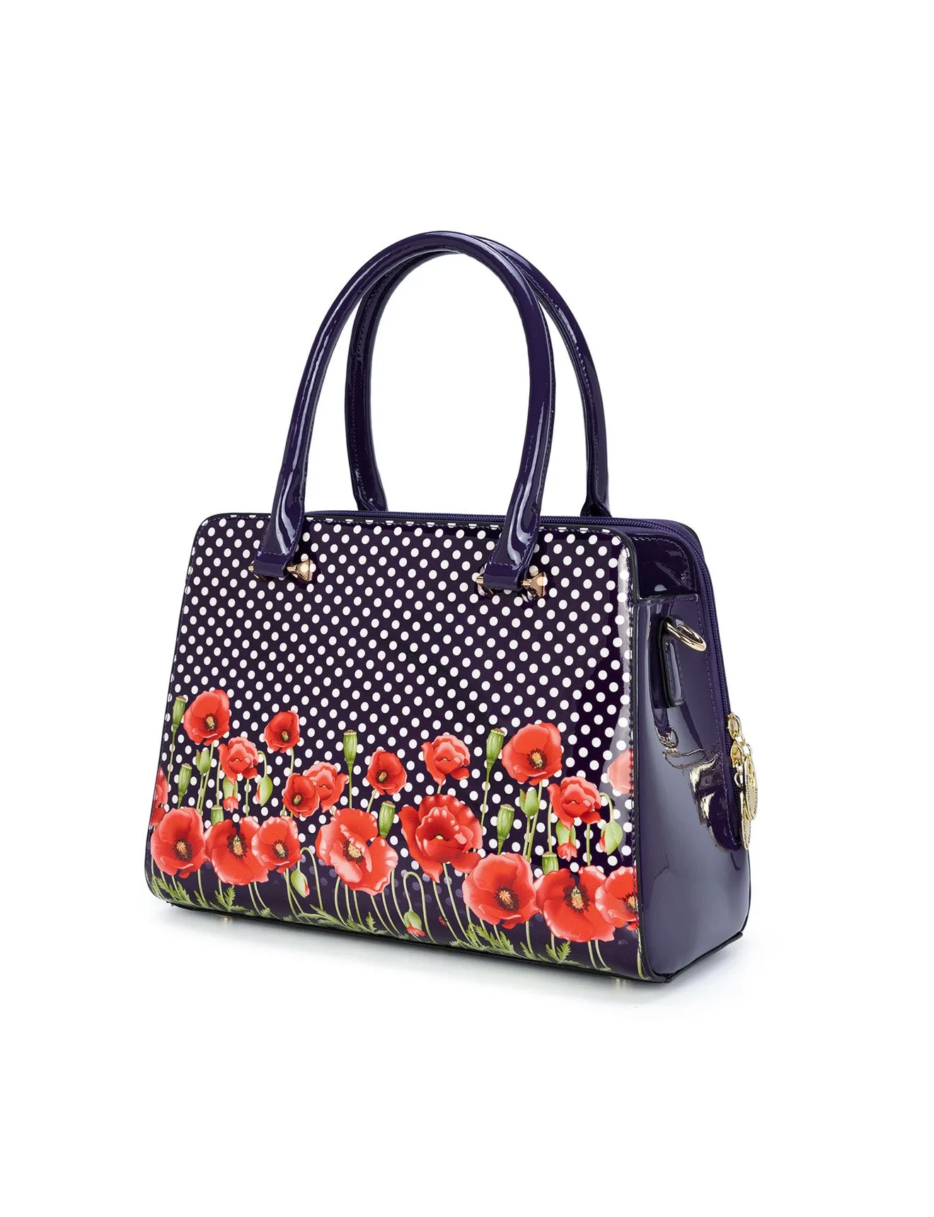 POPPY LEATHER GRIP HANDLE BAG-SN79-0343- SALE