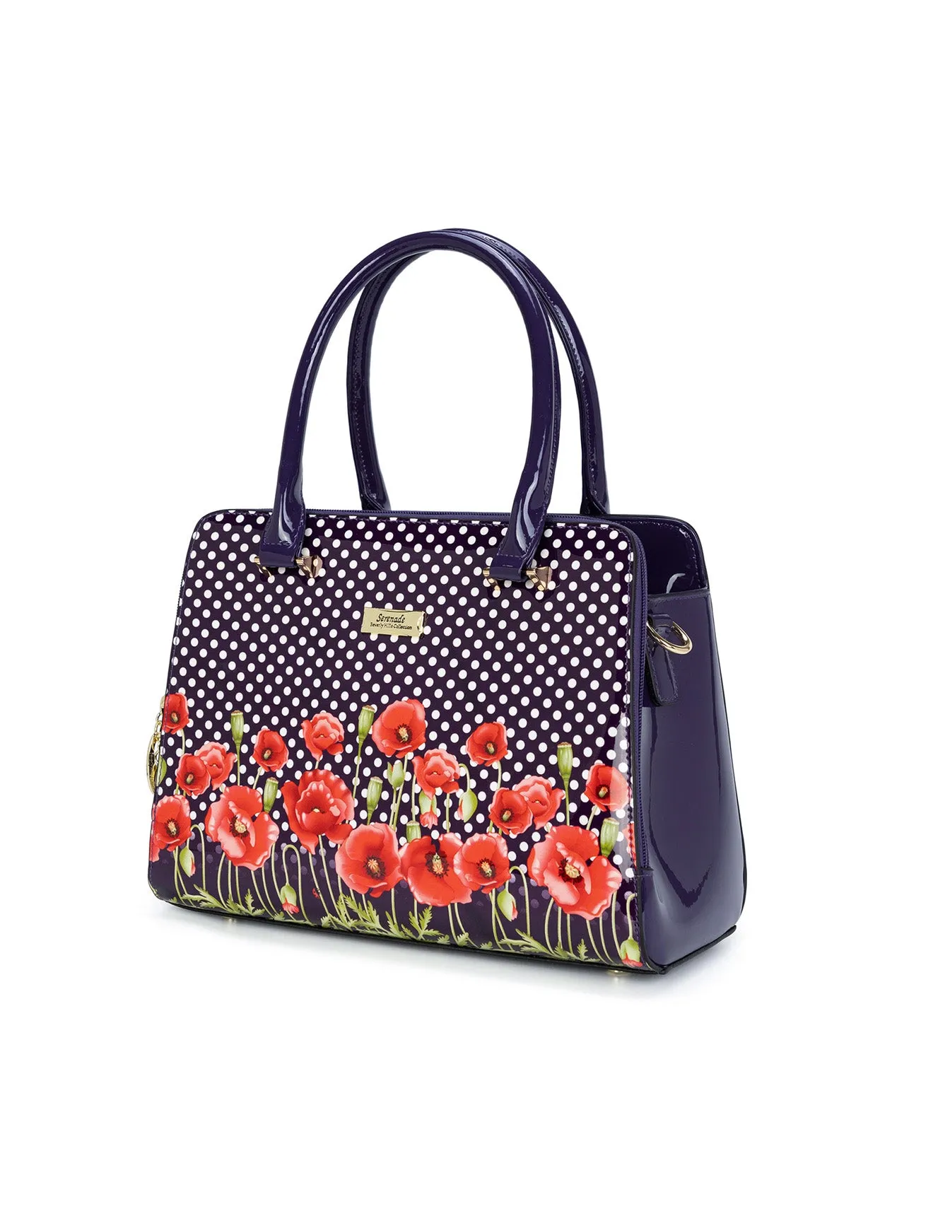 POPPY LEATHER GRIP HANDLE BAG-SN79-0343- SALE