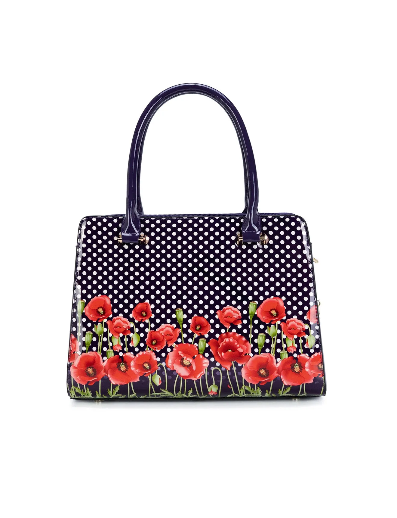POPPY LEATHER GRIP HANDLE BAG-SN79-0343- SALE