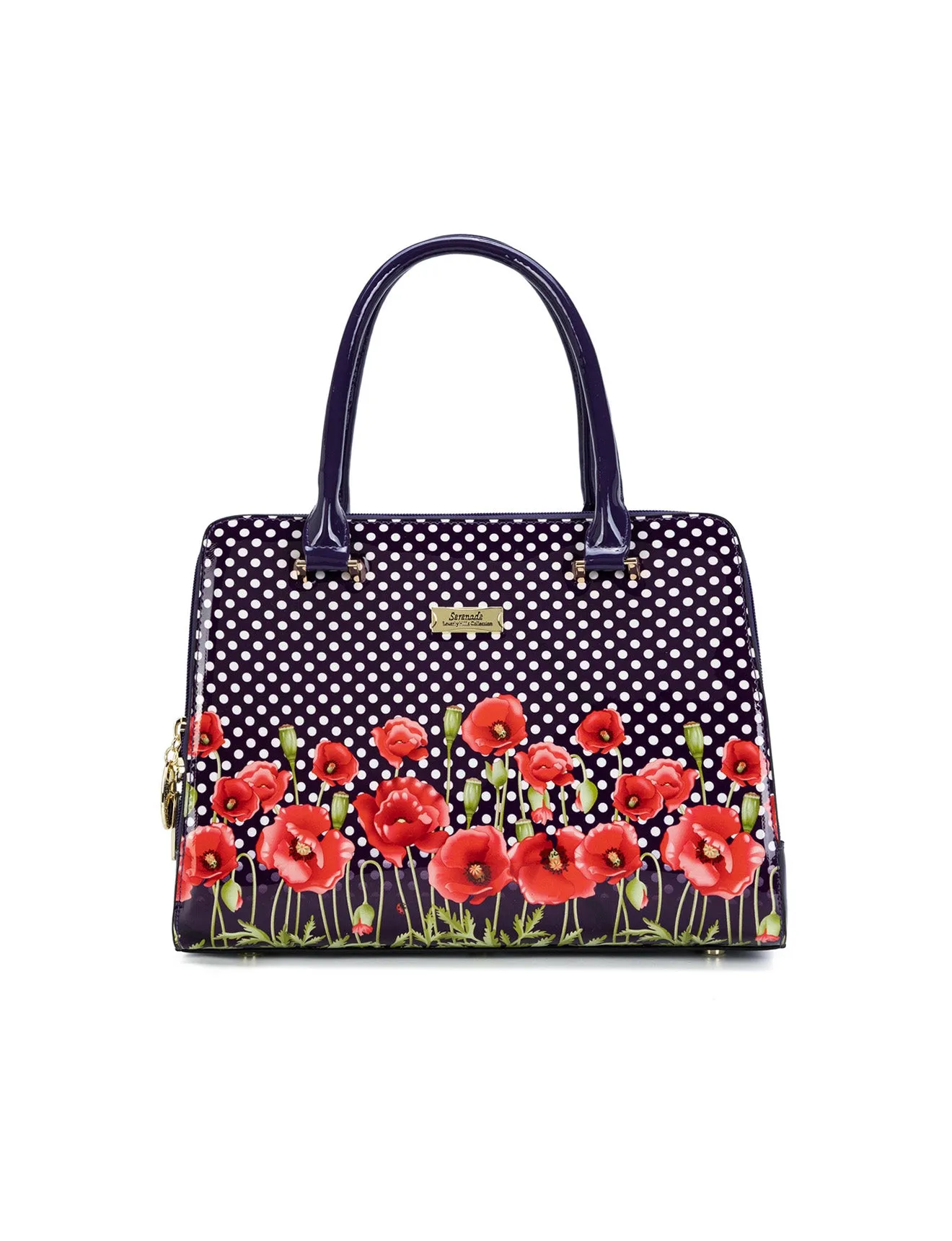 POPPY LEATHER GRIP HANDLE BAG-SN79-0343- SALE
