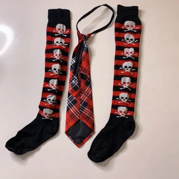 Punk rock Catholic school girl Costume and Accessory’s size large red