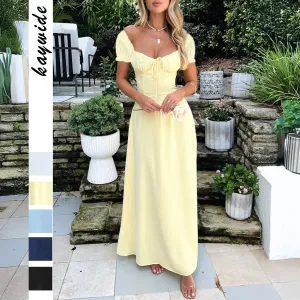 Refined Grace Lace-Up Maxi Dress