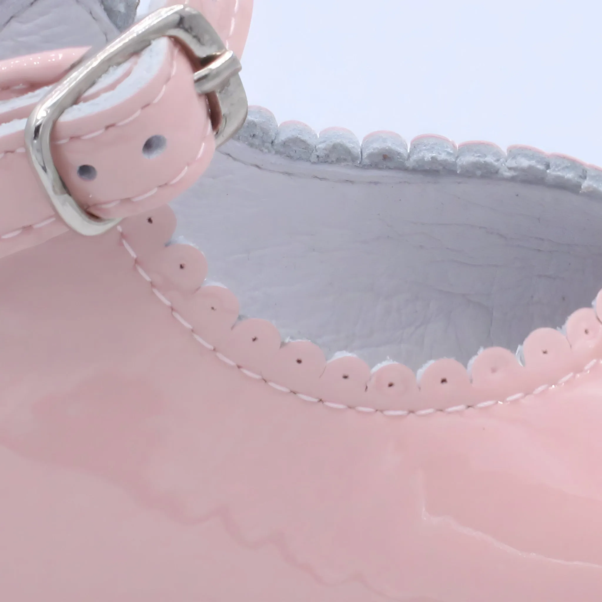 'Ruby' Girls Pink Patent Ankle Strap Shoes