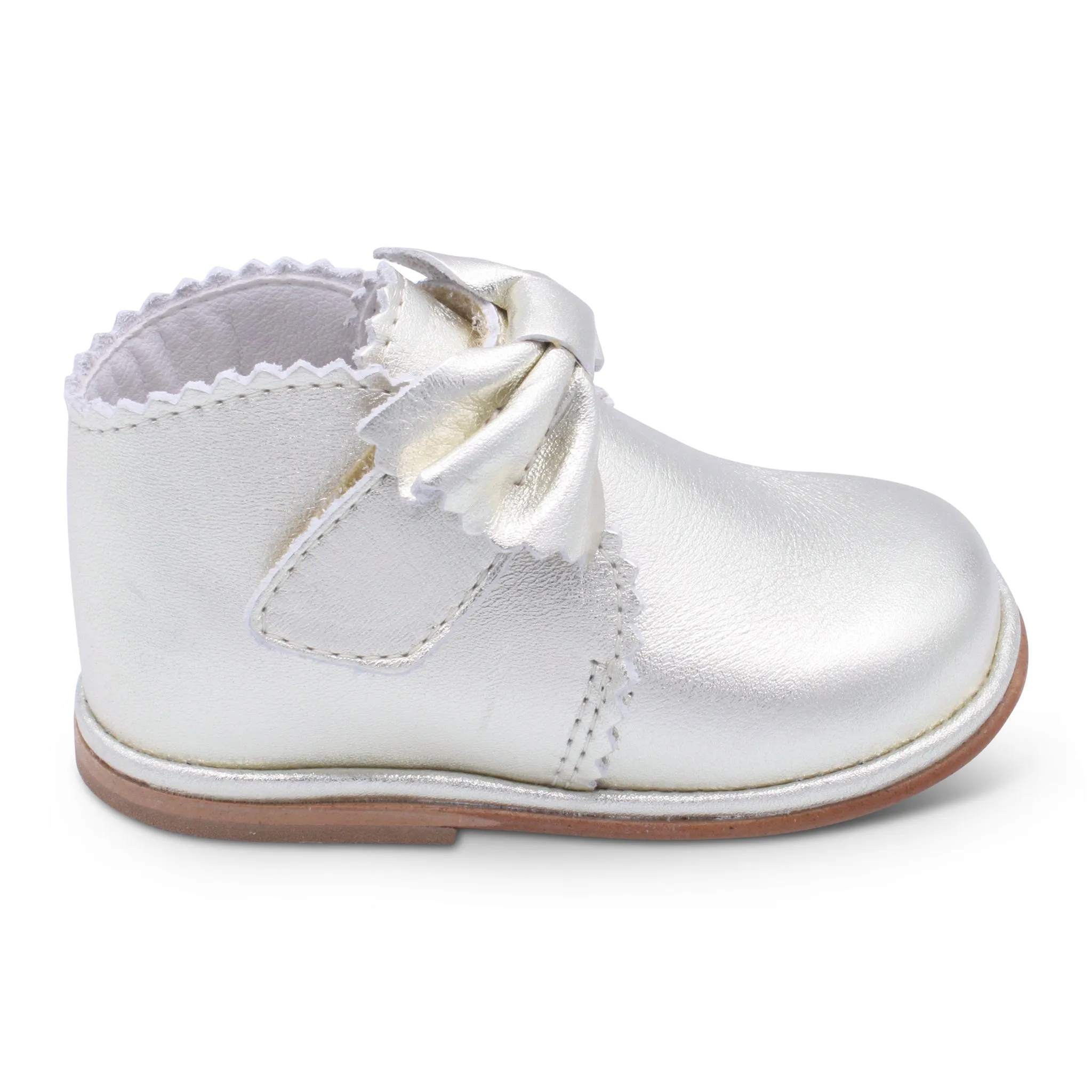 'Sharon' Girls Gold Velcro Boots
