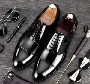 Shiny Mens Wear Pattern Premium Design Quality Oxford Formal Shoes-JonasParamount