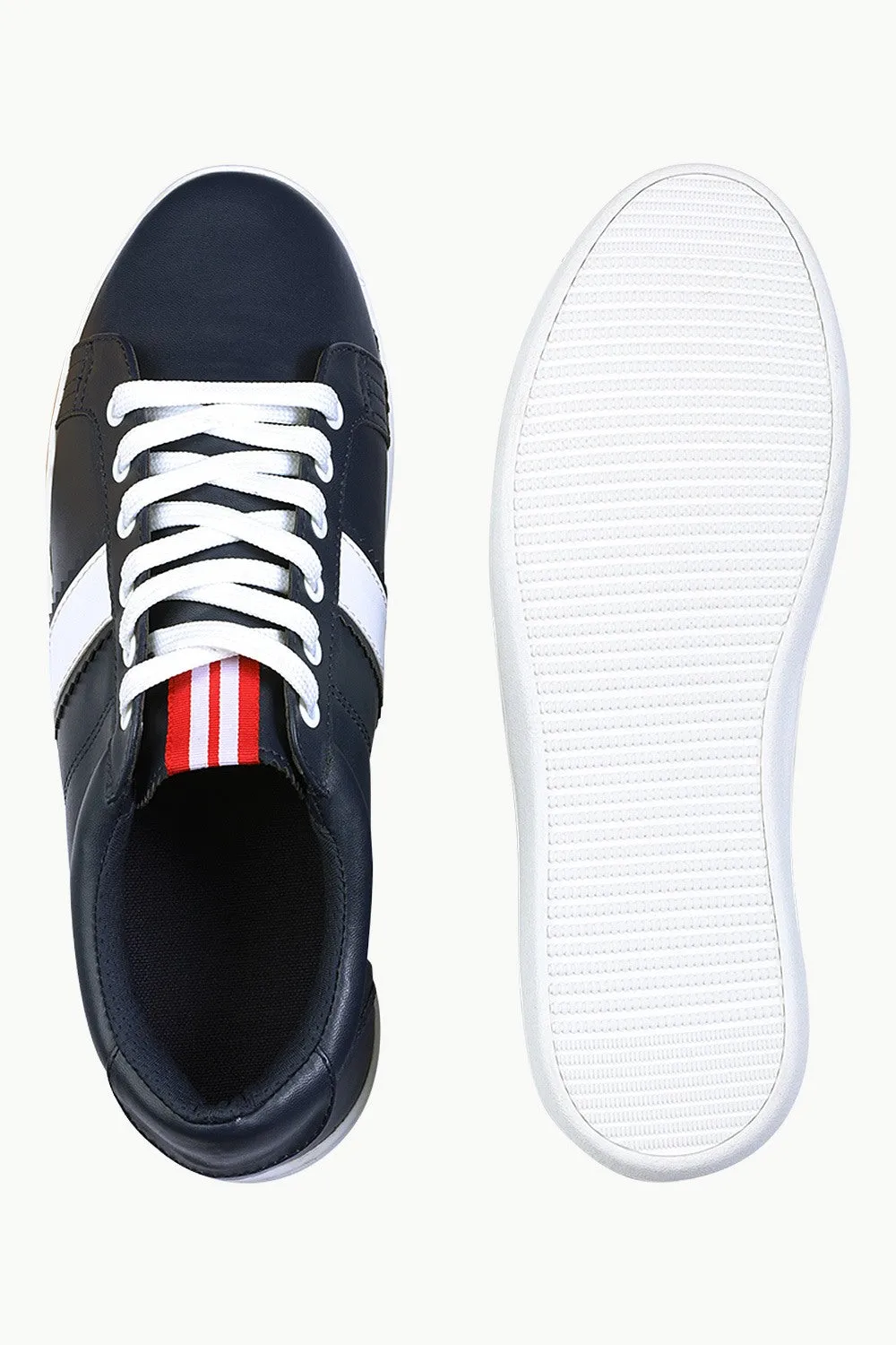 Solid Faux Leather Plimsolls