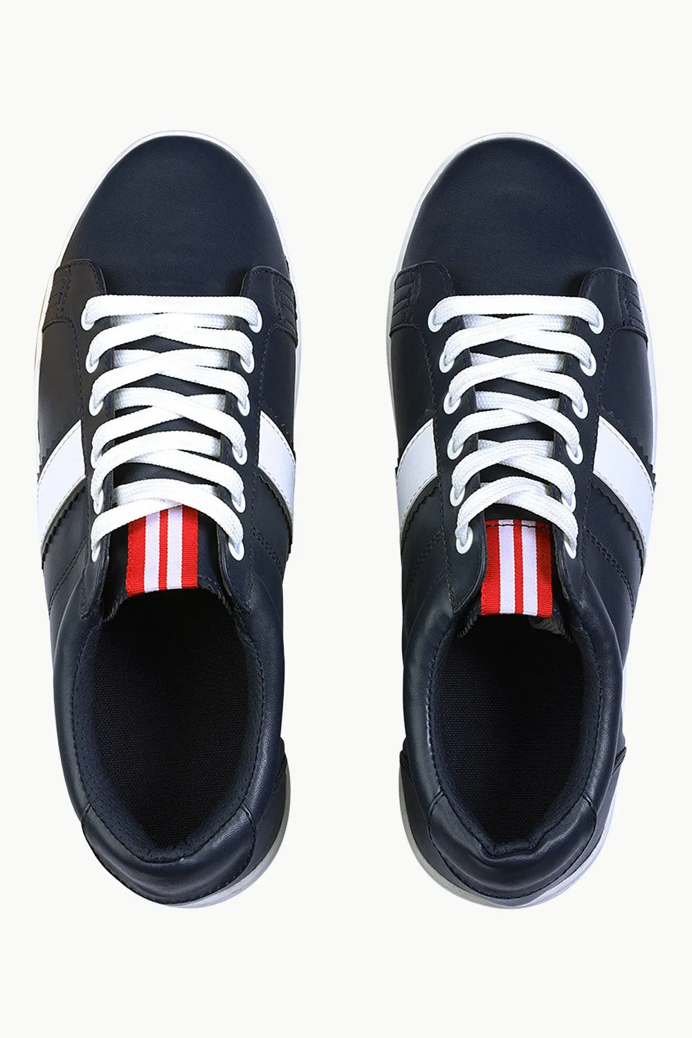 Solid Faux Leather Plimsolls