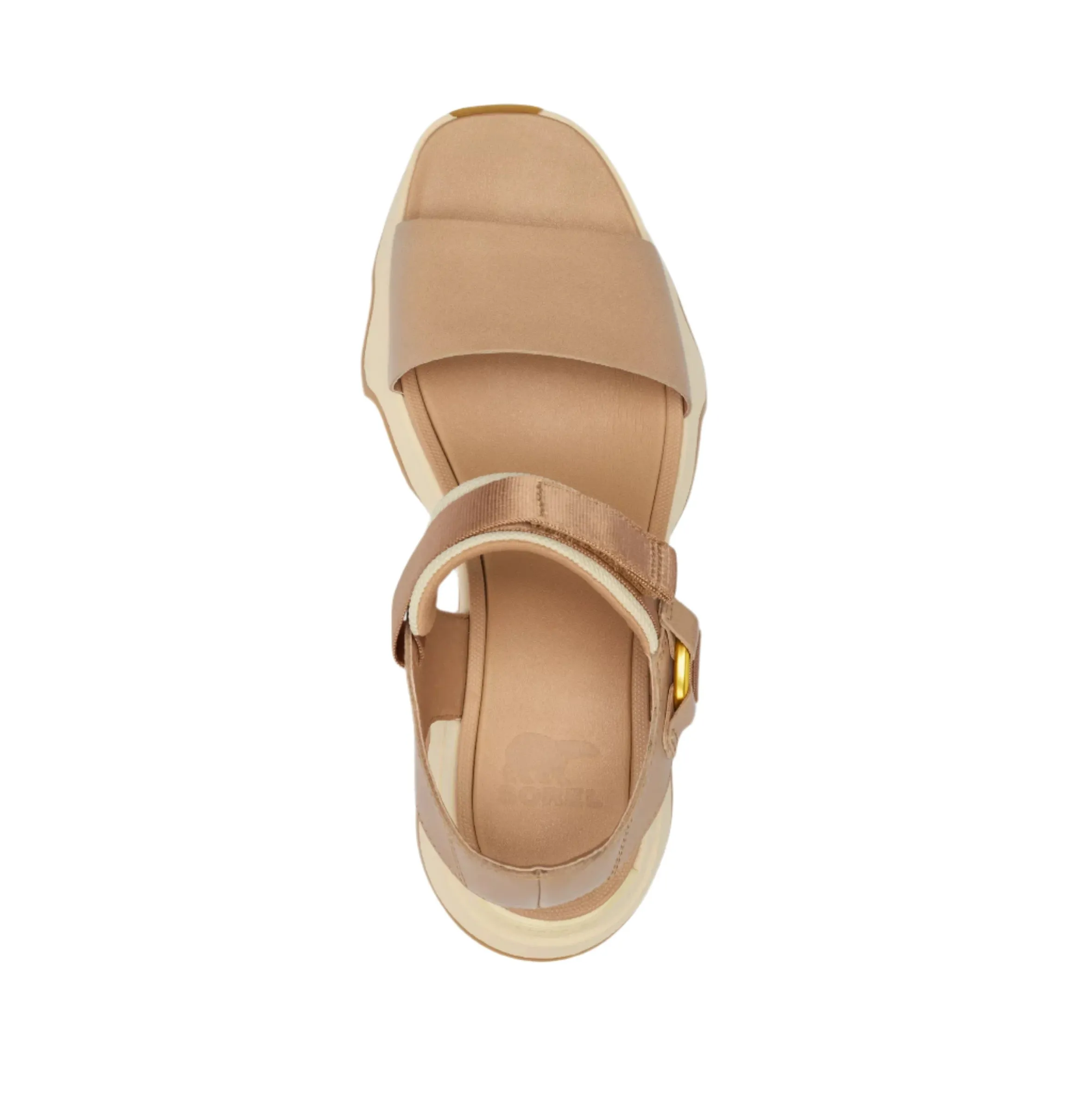 Sorel Women's Kinetic Y-Strap Wedge Sandal - Honest Beige/Honey