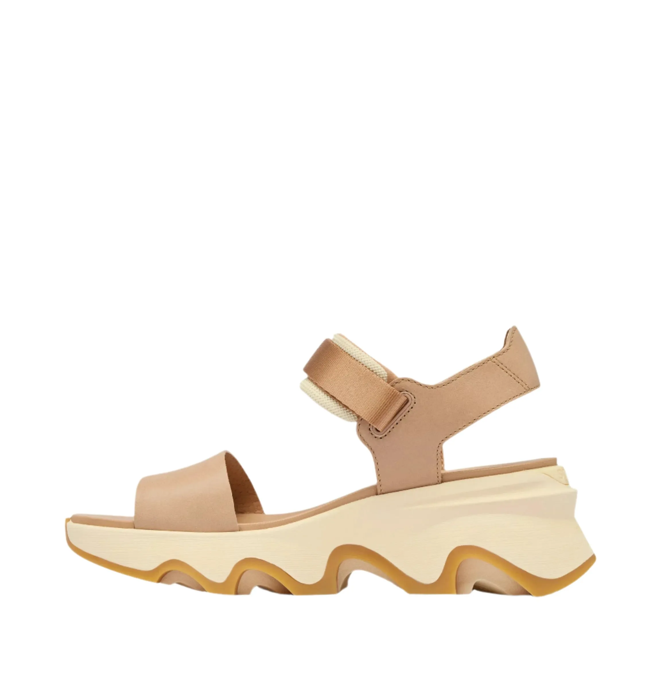 Sorel Women's Kinetic Y-Strap Wedge Sandal - Honest Beige/Honey