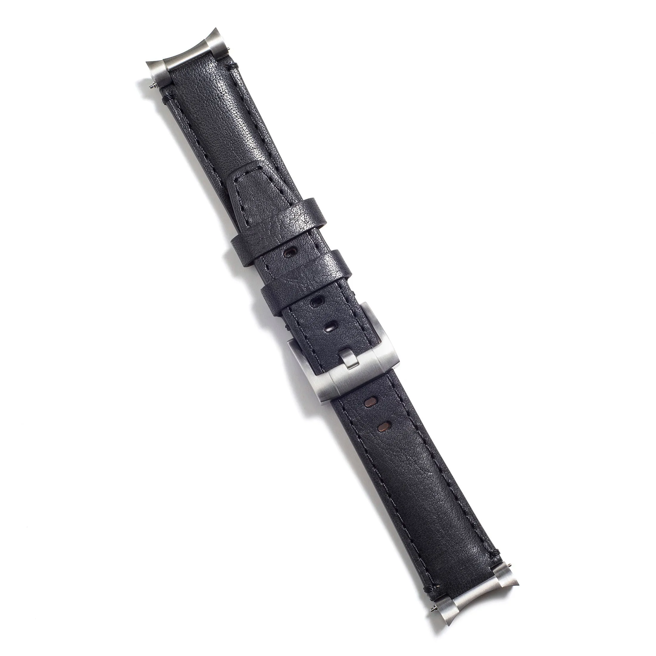 Steel End Link Leather Strap for Rolex Sea-Dweller with Tang Buckle