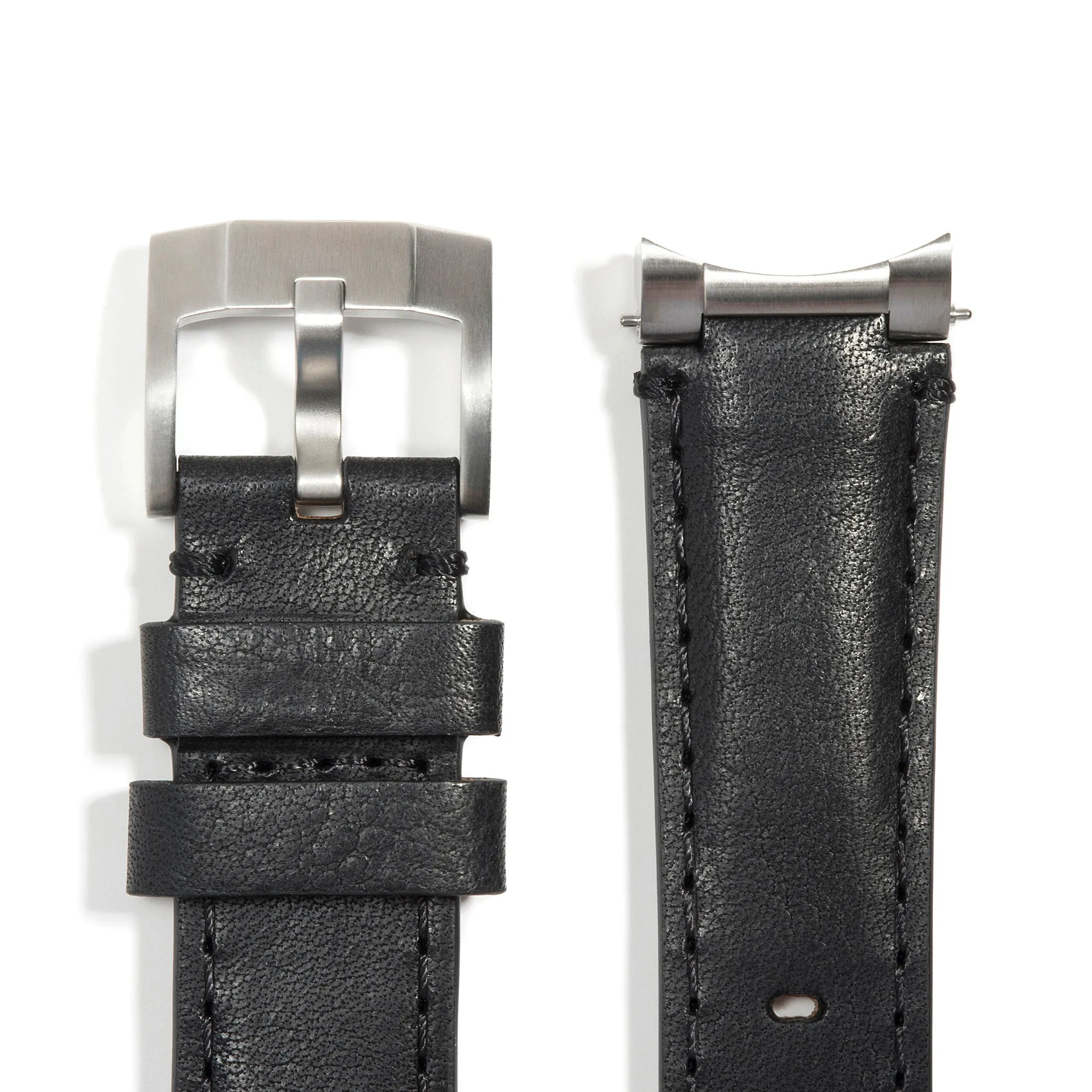 Steel End Link Leather Strap for Rolex Sea-Dweller with Tang Buckle
