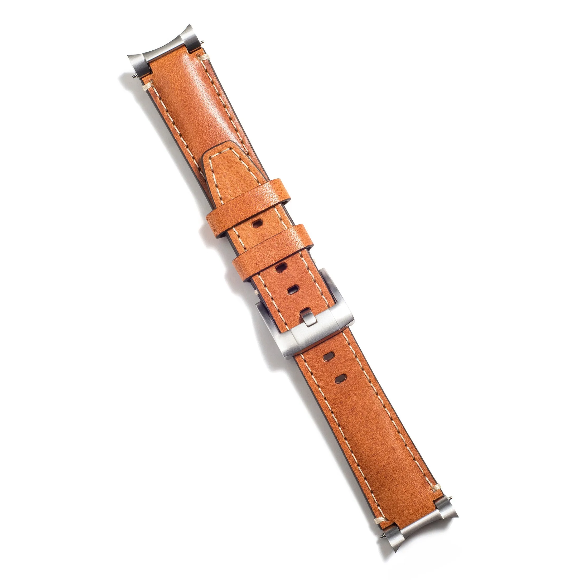 Steel End Link Leather Strap for Rolex Sea-Dweller with Tang Buckle