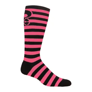 Striped Skull Knee High Socks