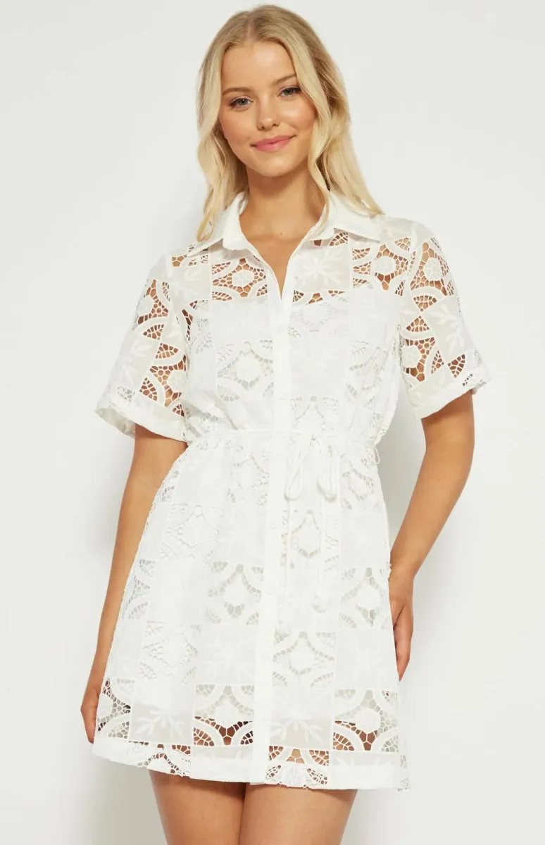 Tessa Lace Embroidery Dress