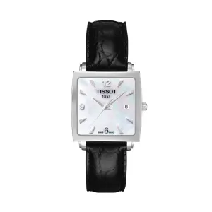Tissot 14mm Every Time Black leather strap without buckle