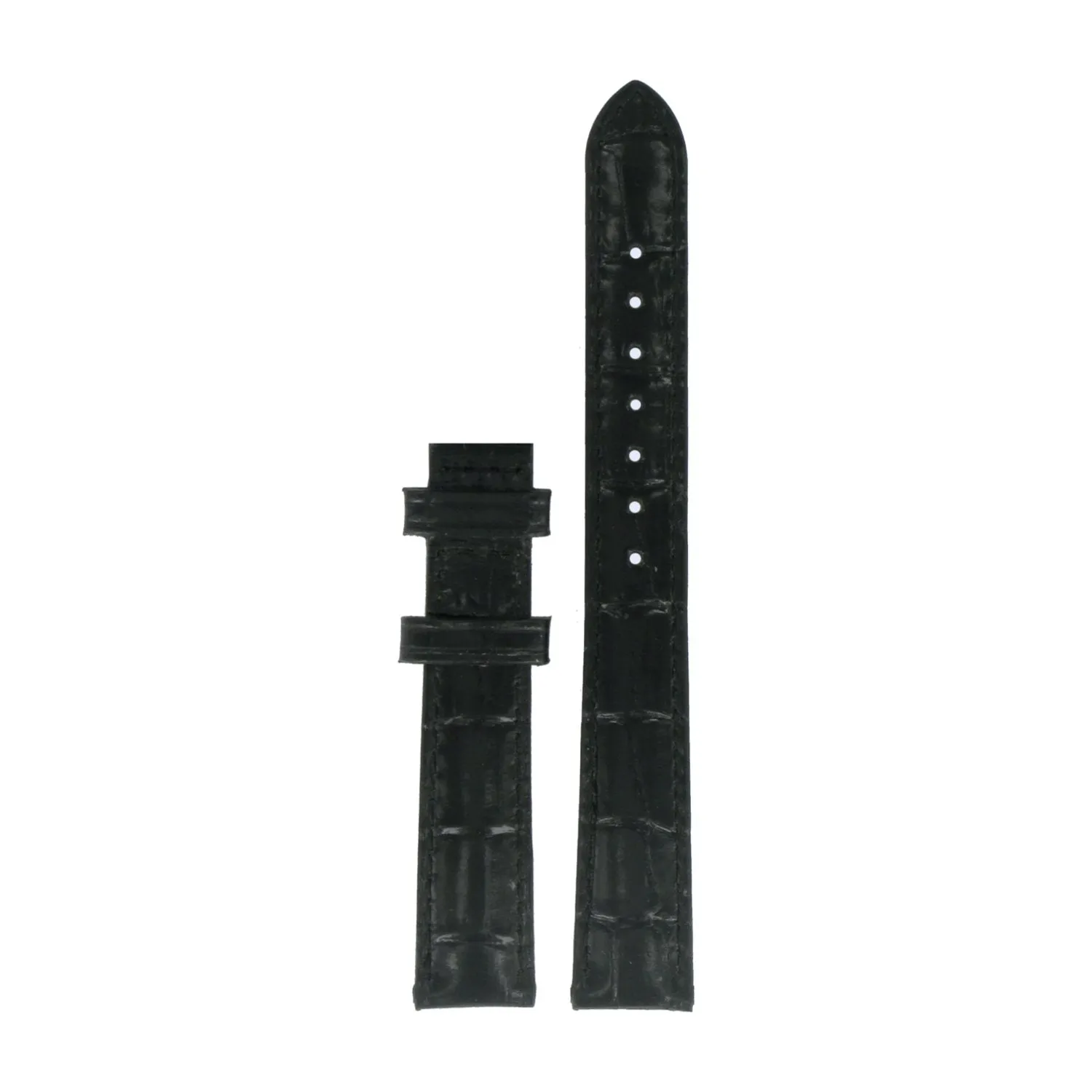 Tissot 14mm Every Time Black leather strap without buckle