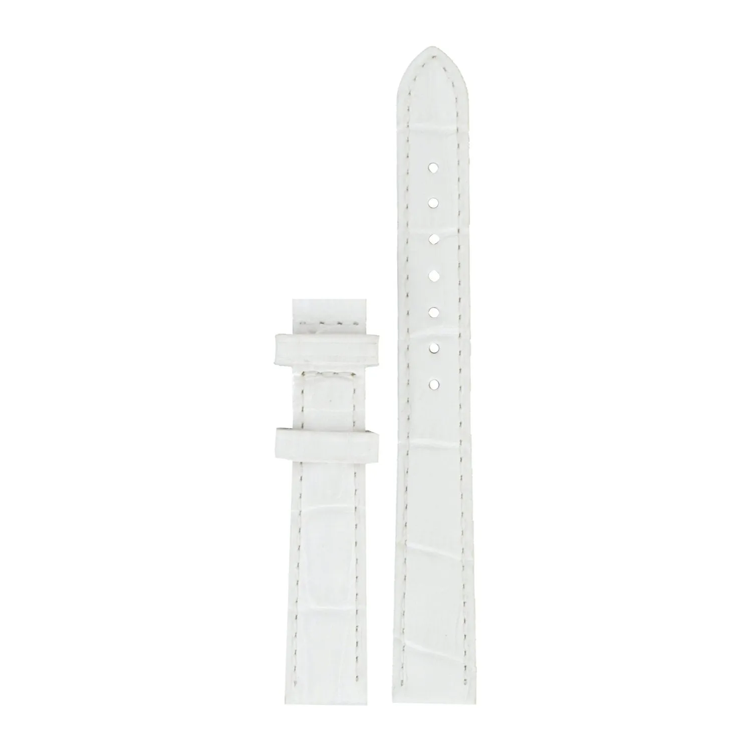 Tissot 14mm T-Wav White Leather Strap without Buckle