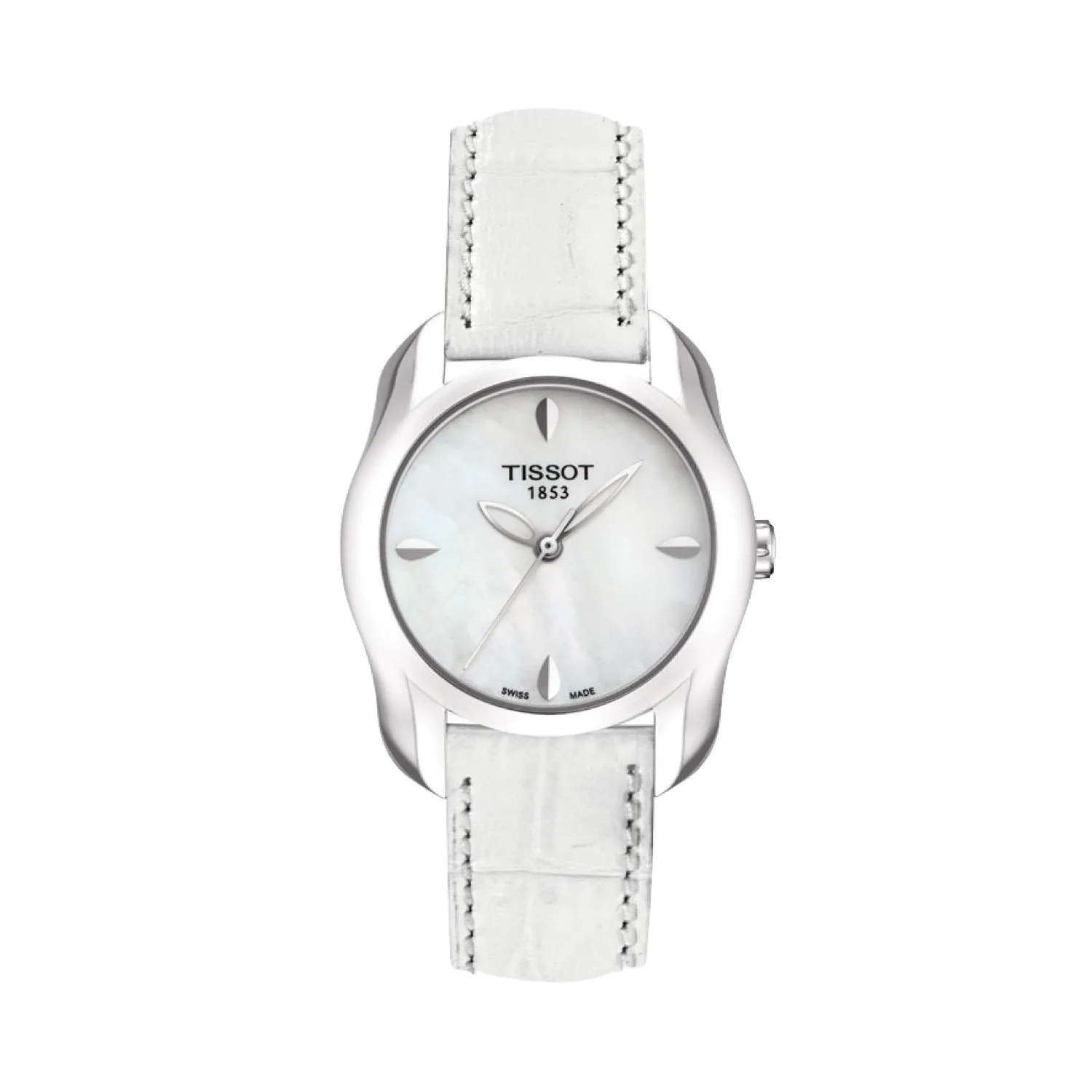 Tissot 14mm T-Wav White Leather Strap without Buckle