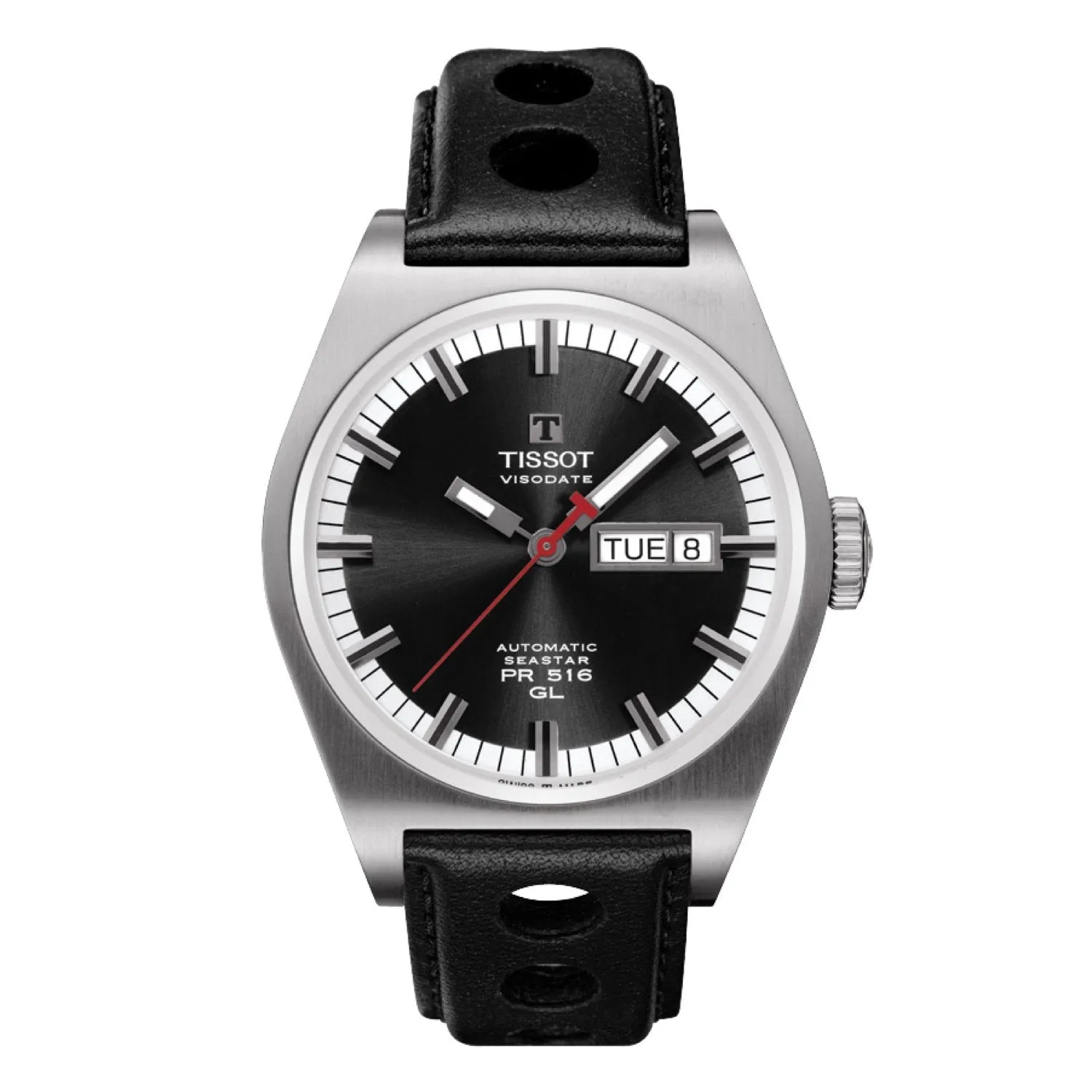 Tissot 20mm PR 516 Black Leather Strap