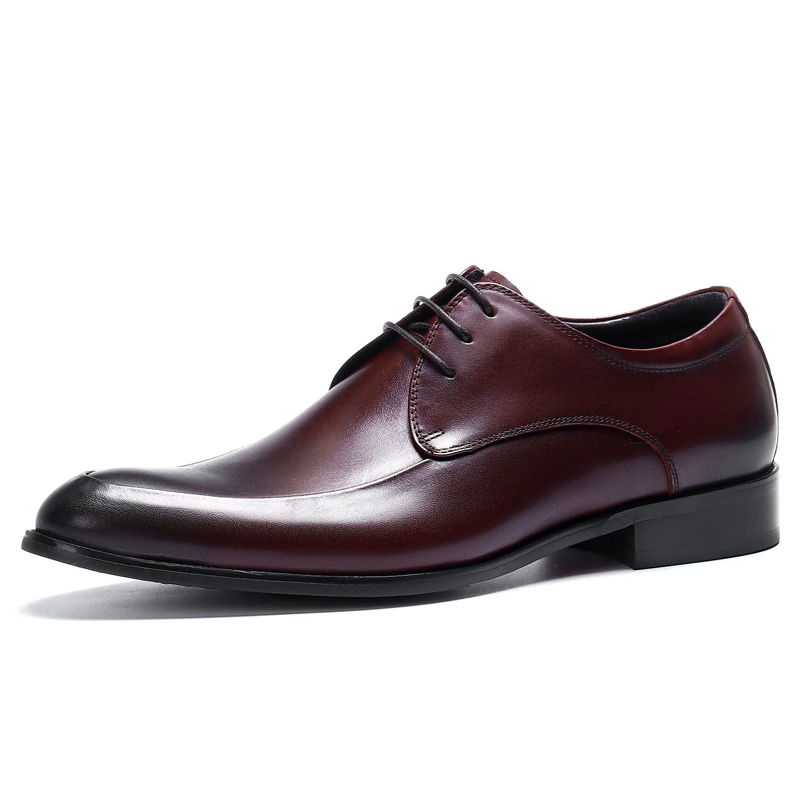 Top Layer Cowhide Men's Leather Shoes Men's Leather Business Leather Shoes Lace-up Low-Top Pointed Wedding Shoes Men's Formal Shoes23101