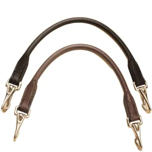 Tory Leather Rolled Bridle Leather Grab Strap With Snap Ends