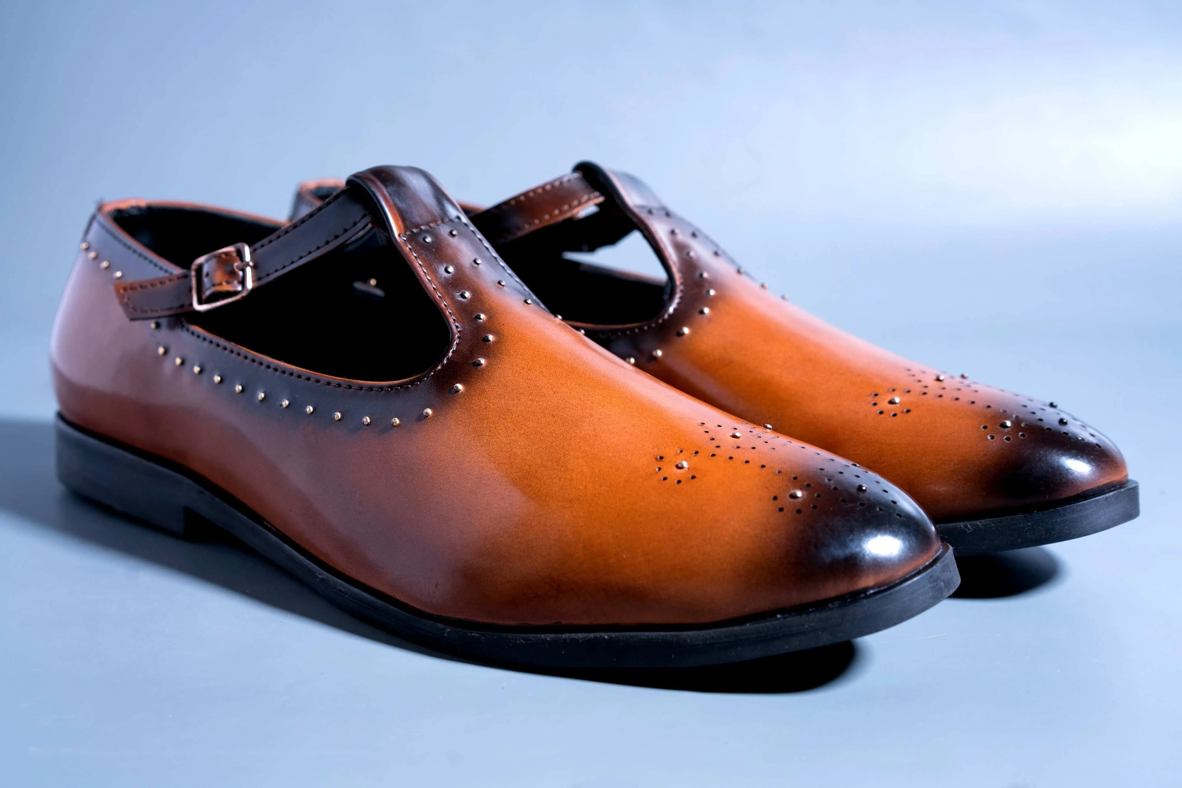Trendy Fashion Suede Brown PESHAWARI Monk Strap Slip ons For Men-JonasParamount