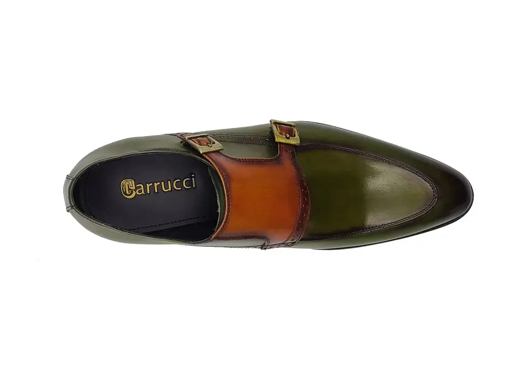 Two Tone Monk Strap Buckle Loafer