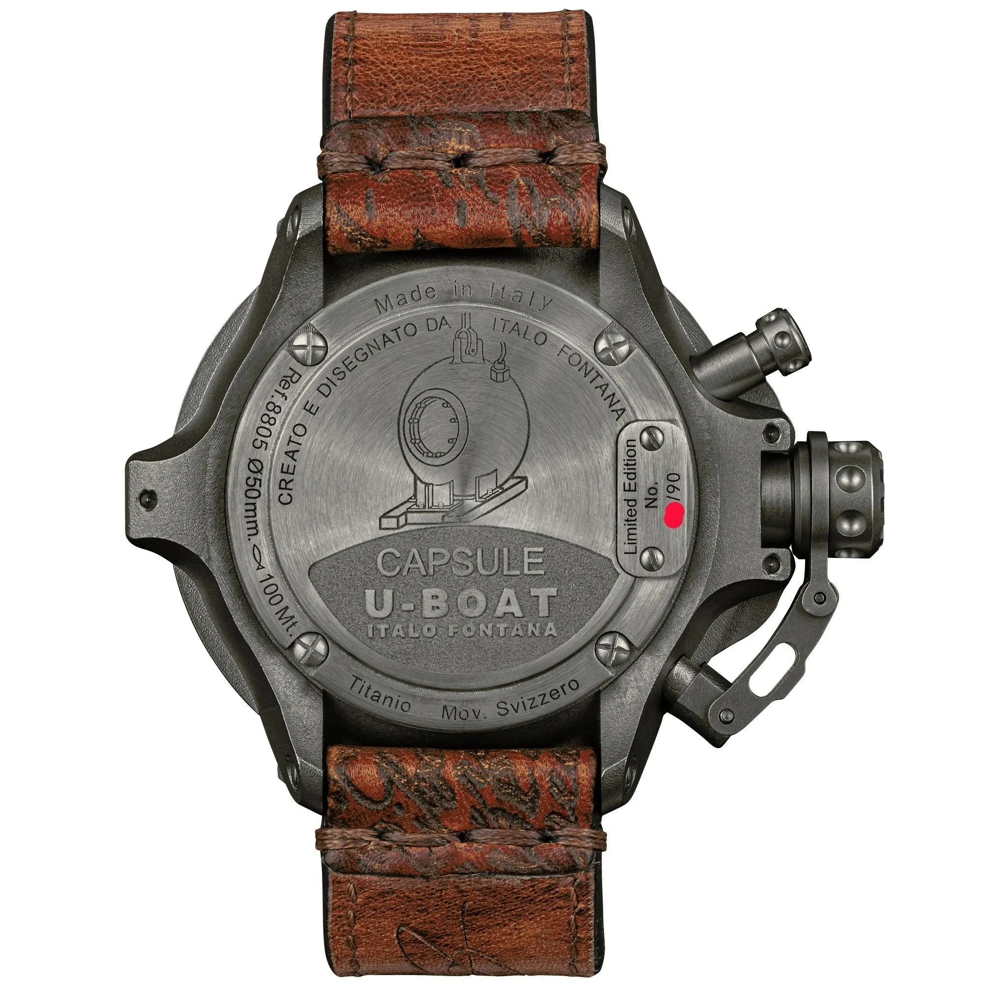 U-Boat Capsule Watch Titanium BK BE 50mm Limited Edition / 90 Automatic Titanium 8805